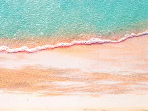 Wall art: gentle pastel colors of a sunset over the ocean