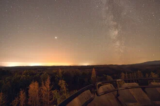 Photo art by Oliver Henze: Milky Way over the Harz landscape near Wernigerode