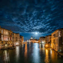 Jan Becke, Full moon above the Grand Canal in Venice