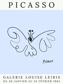 Wall art featuring a blue butterfly in a soft, minimalist style.