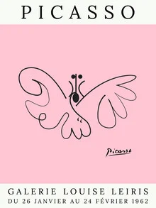 Wall art by Art Classics: stylish butterfly illustration in pink.