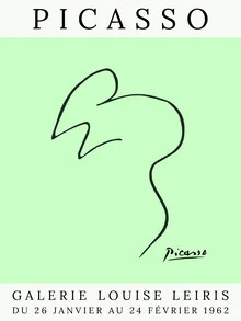 Illustration einer Maus in Grüntönen, die an Picasso erinnert.