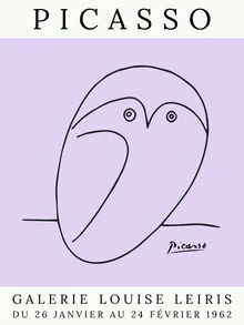 Illustration of a purple owl, with a friendly and playful vibe.
