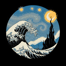 Vincent Trinidad Art, Great Starry Wave - Vereinigte Staaten, Nordamerika)