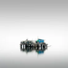 Photo art: calm long exposure with fog over water in Venice
