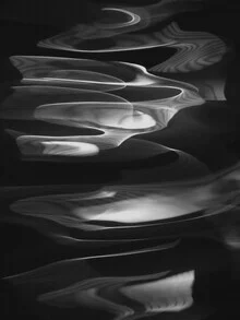 Photo art by Lena Weisbek: abstract water reflection in black and white
