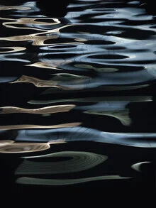 Abstract photo art by Lena Weisbek: waves in blue and black