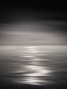 Photo art by Lena Weisbek: calm night view of the sea with gentle waves