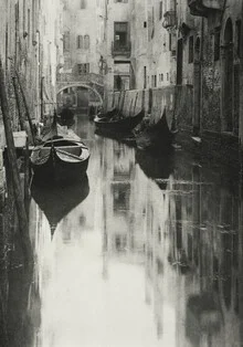 Photo art by Vintage Collection: classic canal in Venice with boats