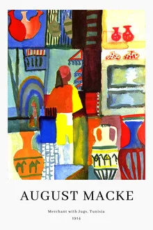 August Macke: Merchant with jugs - exhibition poster - Fineart photography by Art Classics