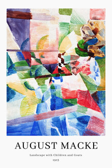 Art Classics, August Macke: Landscape with children and goats - exhibition poster