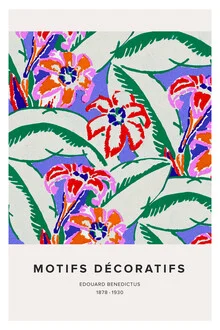 Illustration by Édouard Bénédictus: floral Art Deco pattern in soft colors