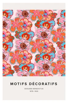 Illustration by Édouard Bénédictus: floral Art Deco pattern in soft colors