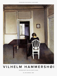 Art Classics, Vilhelm Hammershøi: Interieur mit Ida auf einem weißen Stuhl (Dänemark, Europa)