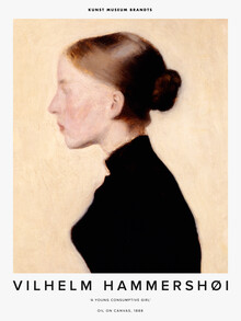 Art Classics, Vilhelm Hammershøi: En ung brystsyg pige - Denmark, Europe)