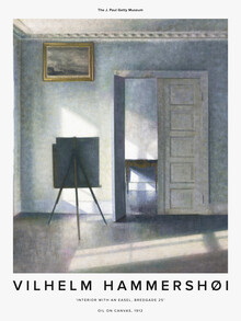 Art Classics, Vilhelm Hammershøi: Interior with an Easel, Bredgade 25 - Denmark, Europe)