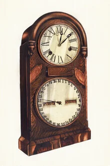Wall art featuring a vintage clock that evokes a nostalgic mood.