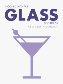 Illustration by Typo Art: deep reflection in a glass with purple hues