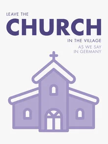 Illustration by Typo Art: stylish typography about leaving a church