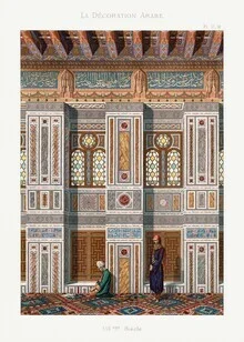 Vintage illustration by Emile Prisse d’Avennes: elegant arabesque interior design