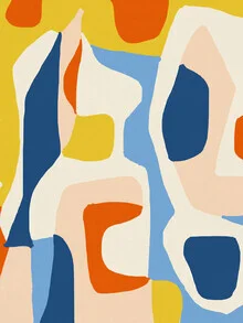 Illustration by Uma Gokhale: Hand-drawn abstract shapes in soft earth tones
