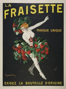 Wall art by Vintage Collection: Retro poster featuring strawberries and a drink