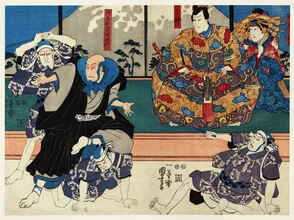 Utagawa Kuniyoshi: Sato Norikiyo Nyudo Saigo Yoshinaka - fotokunst von Japanese Vintage Art