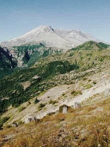 Photo art by Kevin Russ: soft colors and serene landscape of Mt Saint Helens