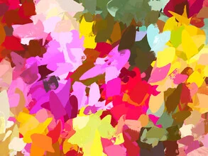 Vibrant wall art by Uma Gokhale: Colorful depiction of winter berries