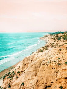 Photo art by Uma Gokhale: serene beach landscape with pastel-colored sky