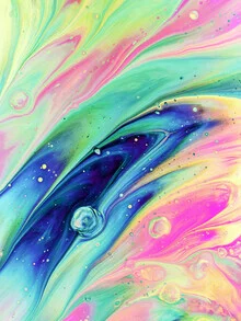 Wall art by Uma Gokhale: abstract depiction of space with colors