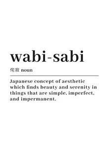 Wall art by Typo Art: stylish illustration featuring Wabi-Sabi theme