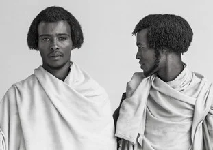 Photo art by Eric Lafforgue: Karrayyu tribe men in traditional attire