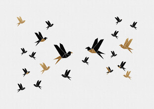 Orara Studio, Origami Birds Collage III (United Kingdom, Europe)