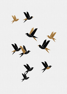 Orara Studio, Origami Birds Collage I (United Kingdom, Europe)