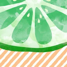 Abstract photo art featuring limes in cheerful greens and soft shapes.