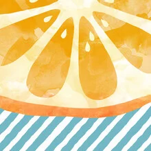 Abstract illustration in soft orange tones featuring a striped pattern.