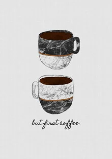 Wall art featuring a coffee cup and an inspiring quote for a relaxed vibe