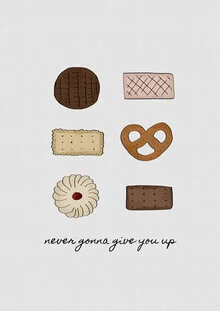 Wall art featuring cheerful biscuits and a sweet message by Orara Studio