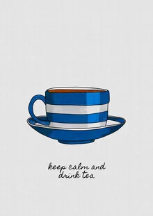 Wall art featuring a teacup: soft colors and a calming atmosphere