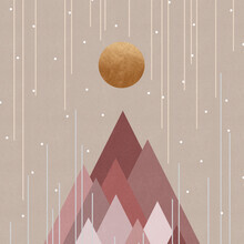 Orara Studio, Sun & Mountains Coral Pink (United Kingdom, Europe)