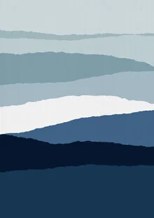 Abstract photo art in soft blue tones, radiating calm and peace.