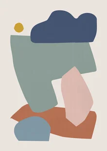 Colorful photo art featuring geometric shapes in soft pastel tones.
