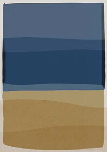 Photo art in blue and brown: Abstract color combination with a calm, modern vibe