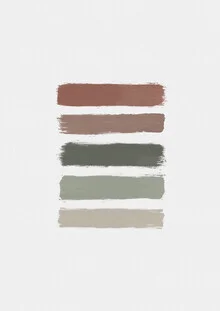 Photo art with soft earth tones: harmonious gradient and stripes