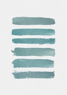 Photo art in soft turquoise tones with a harmonious ombre effect