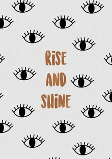 Photo art by Orara Studio: playful quote with eyes and eyelashes for the bedroom