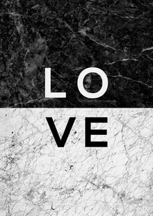 Black and white photo art featuring a romantic quote on a light background