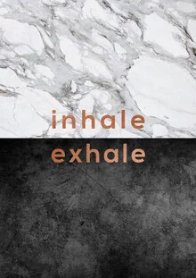 Photo art by Orara Studio: minimalist design featuring the words 'Inhale Exhale'