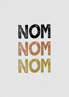 Wall art by Orara Studio: playful illustration with the text 'Nom Nom Nom'